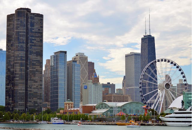 Chicago cityscape in Illinois