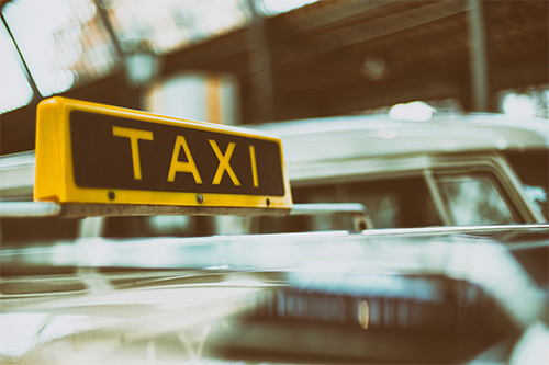 taxi cab sign